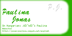 paulina jonas business card